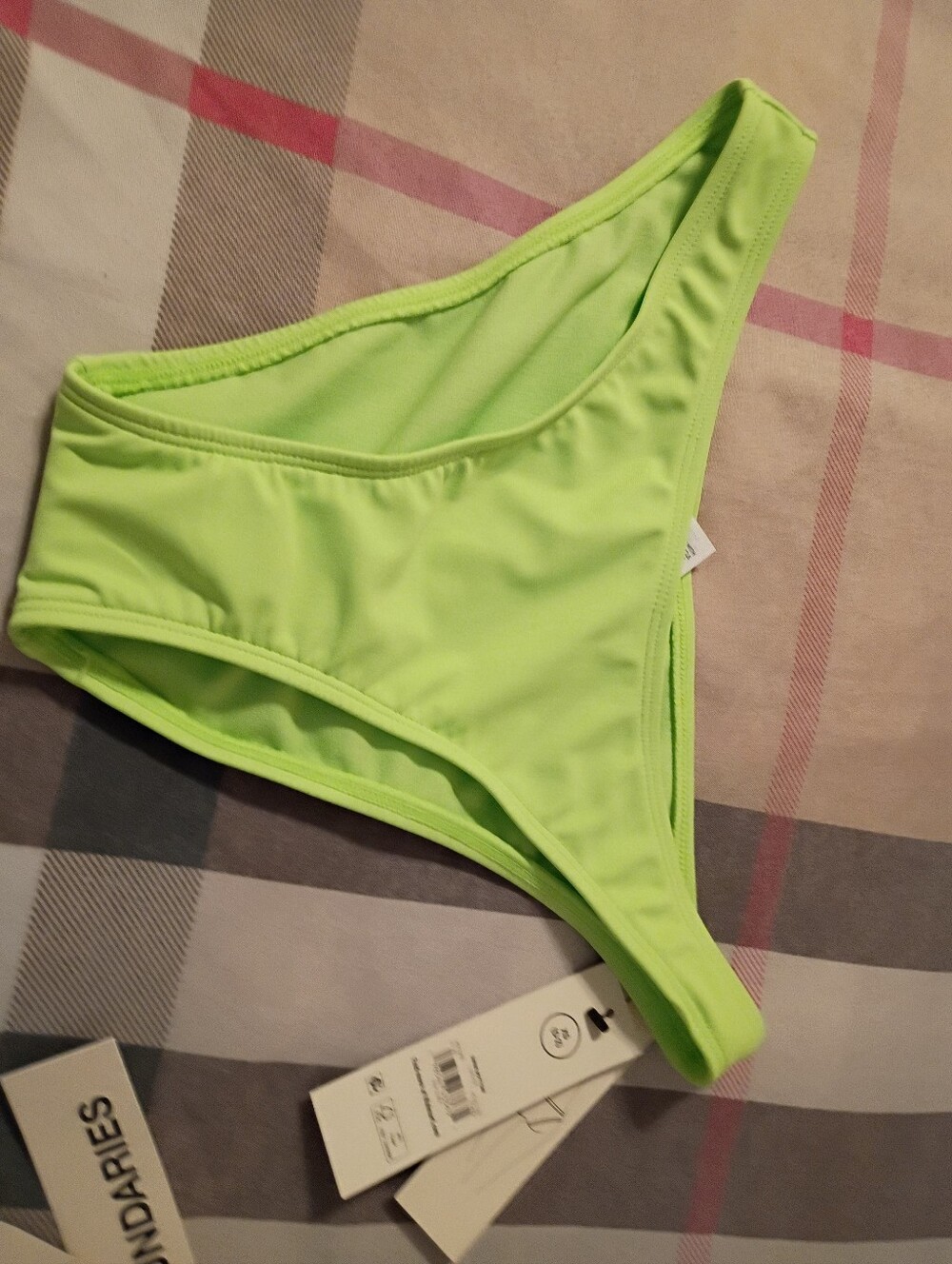 Lime Green Rhinestone Low Rise Bikini Set - Picture 14 of 16